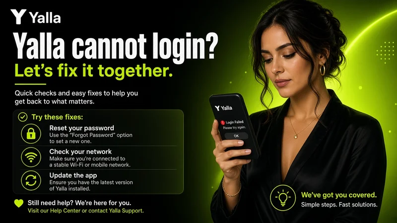 Yalla Tidak Bisa Login — Perbaikan Step-by-Step