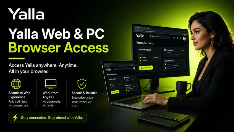 Yalla Web & PC — Browser vs Aplikasi